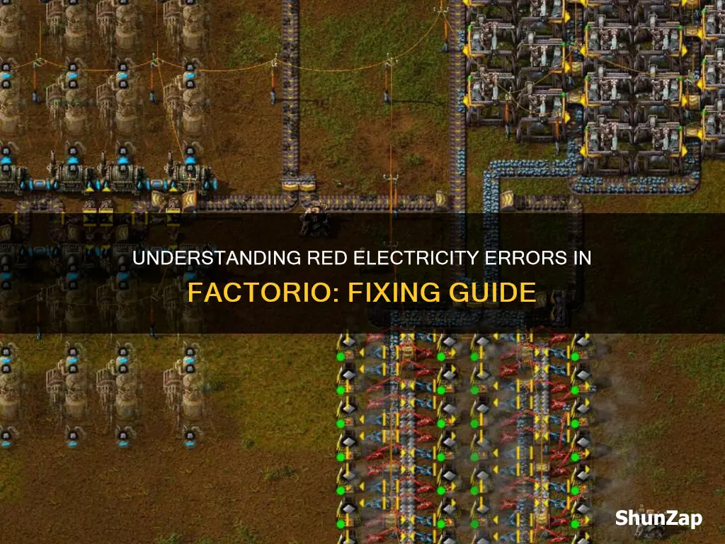 what does red electricity error in factorio mean