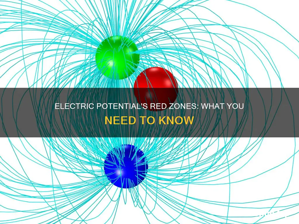 what does red in electric potential mean