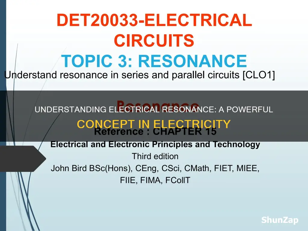 what does resonance mean in electrical