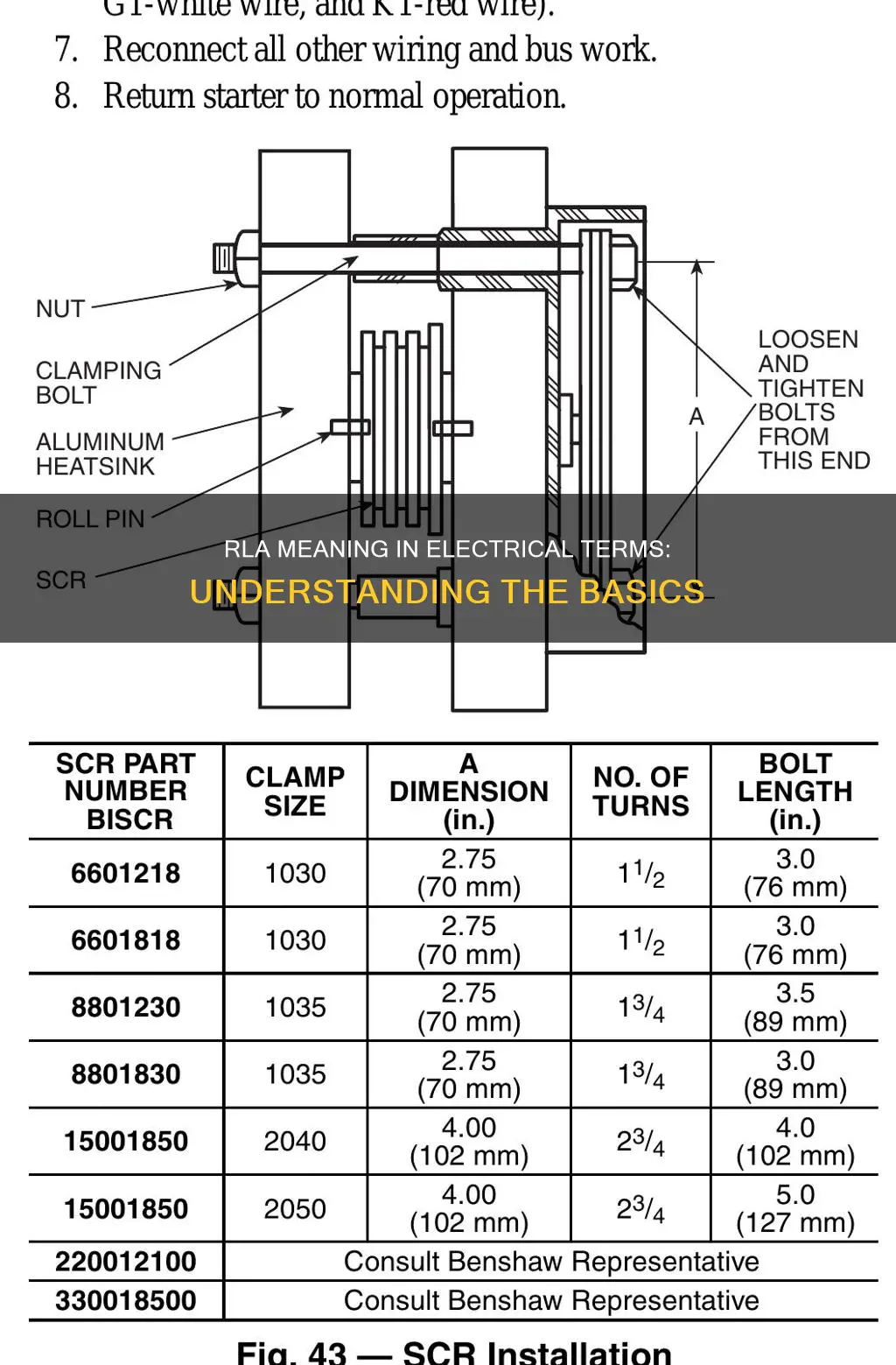 what does rla mean in electrical terms