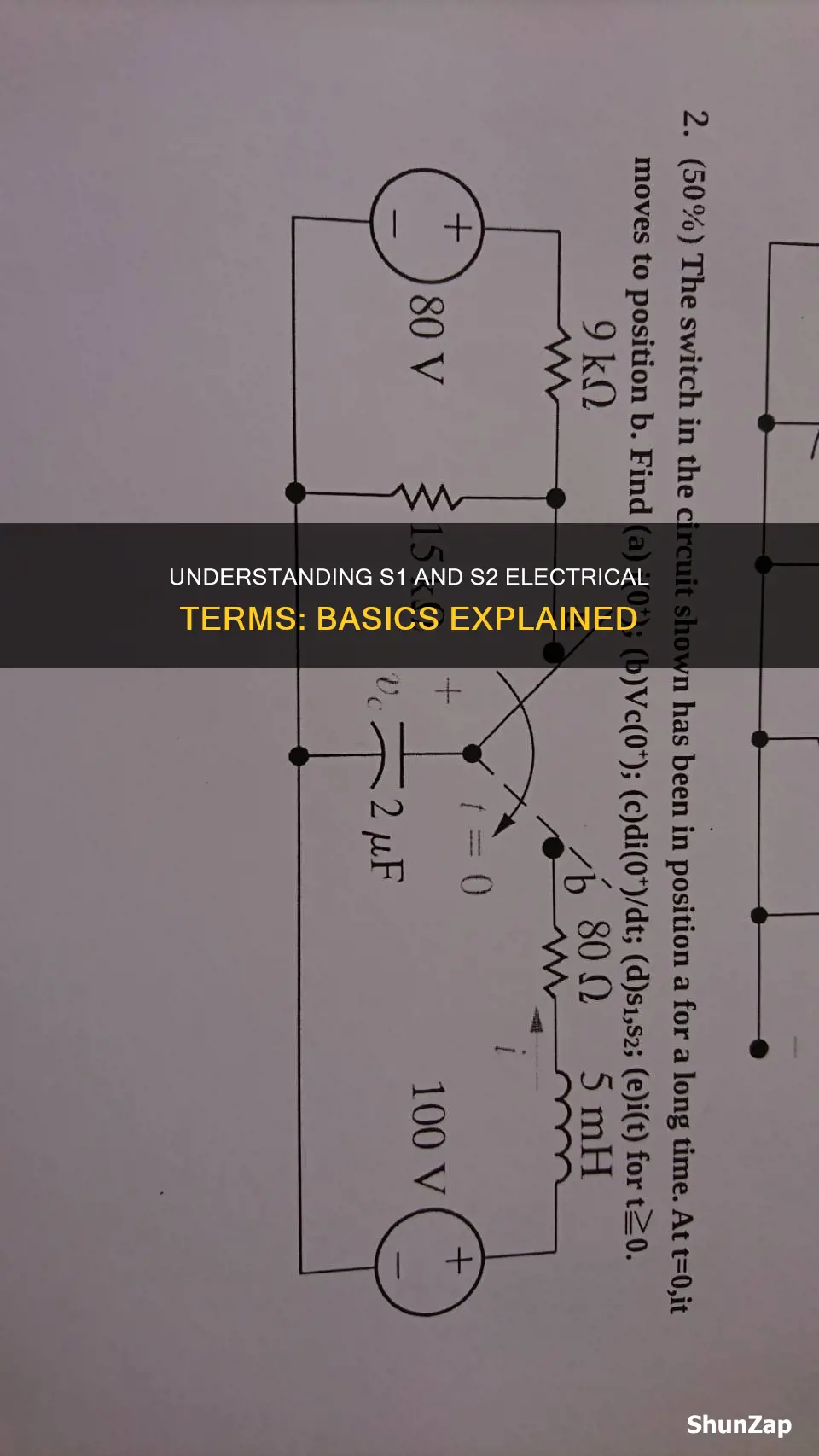 what does s1 and s2 mean in electrical