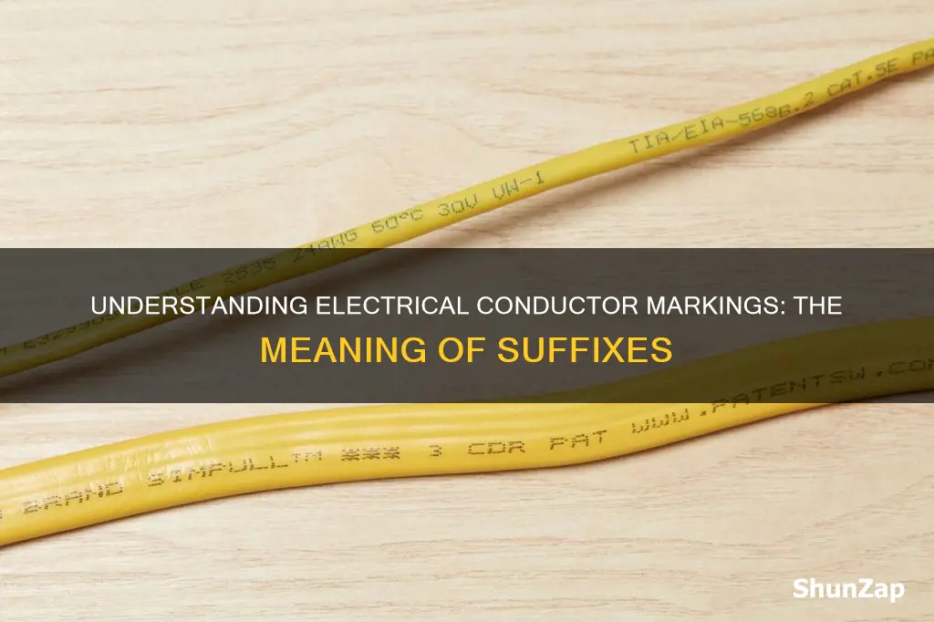 what does suffix mean on electrical conductor marking
