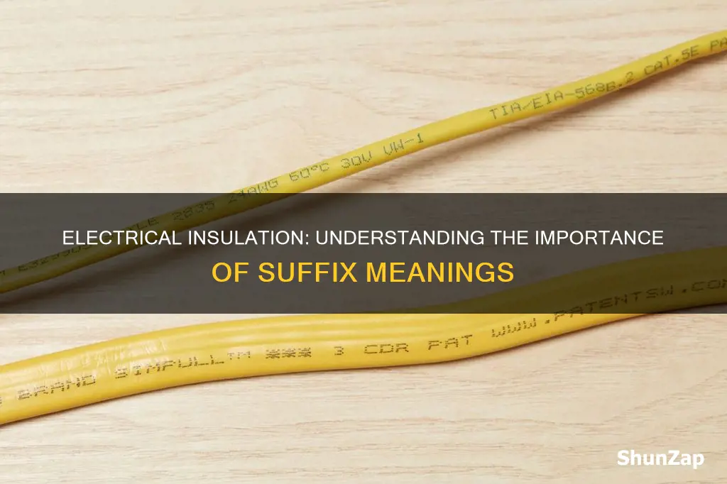 what does suffix mean on electrical insulation