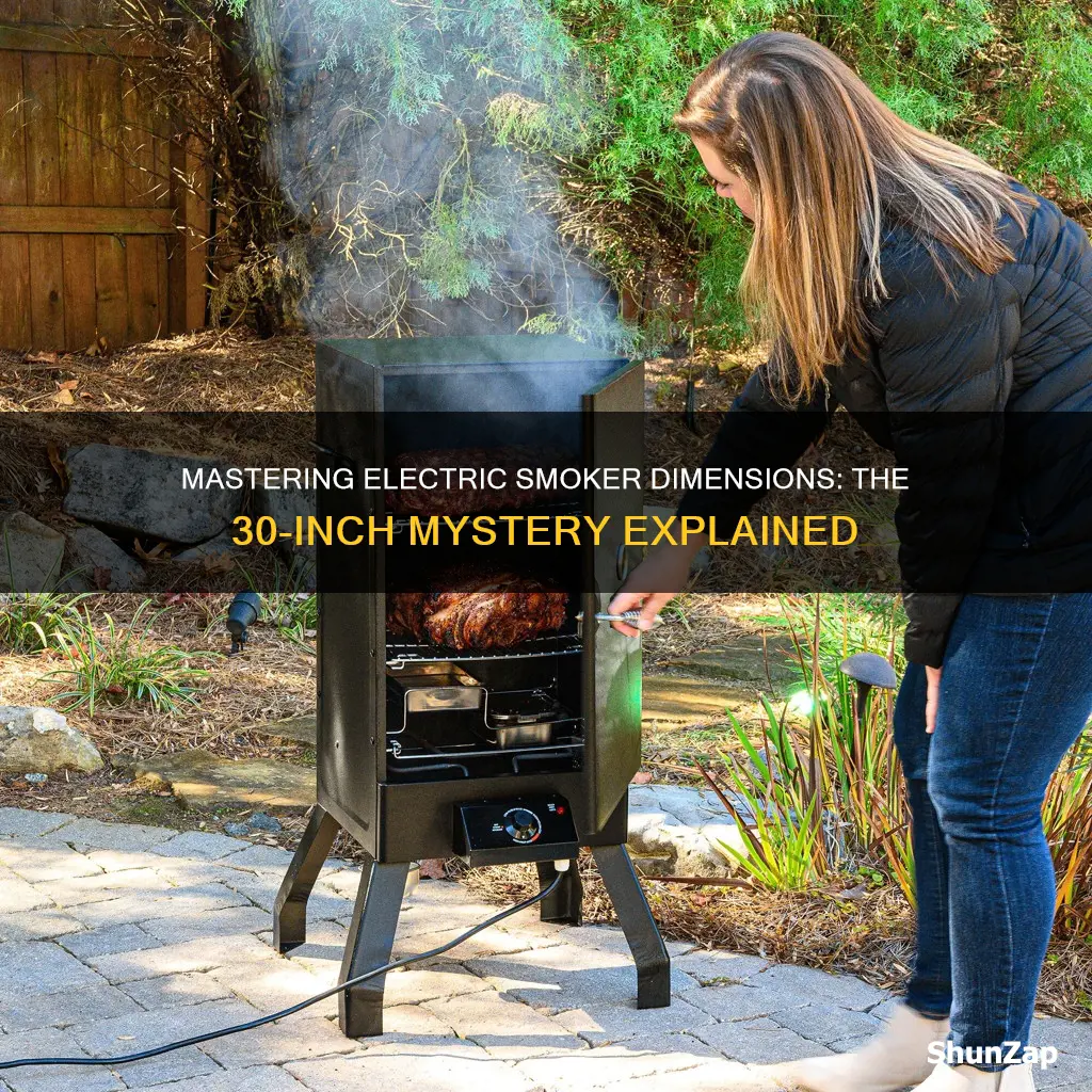 what does the 30 inch in electric smokers mean