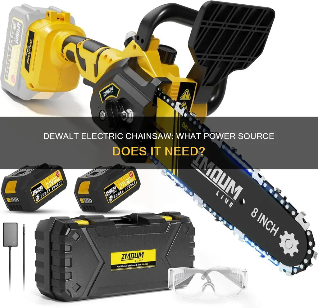 what does the dewealt electric chainsaw take