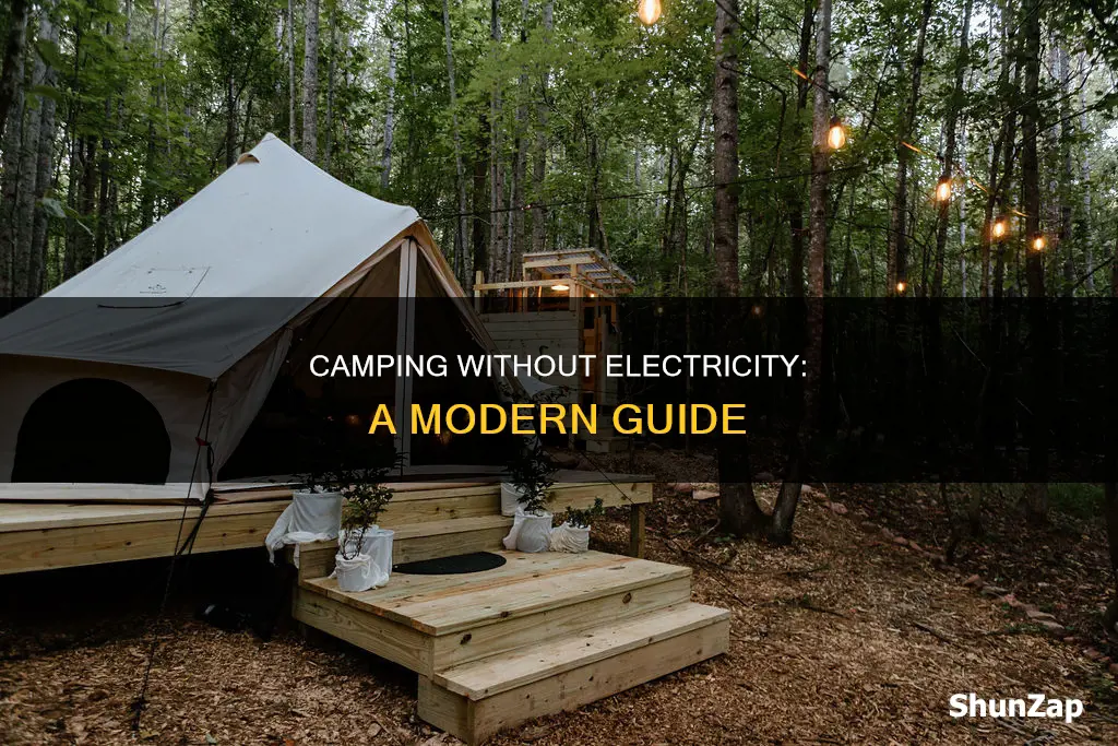 what does the following mean modern non-electric campground