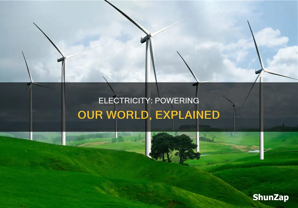 what does the word electricity refer to