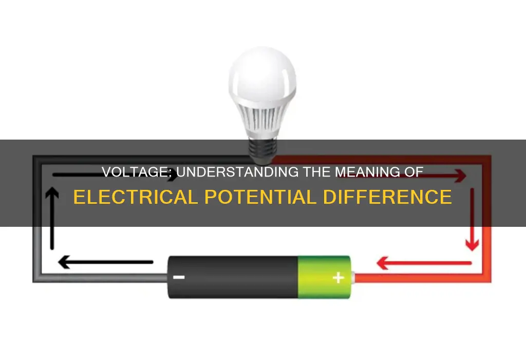 what does voltage mean in electricity