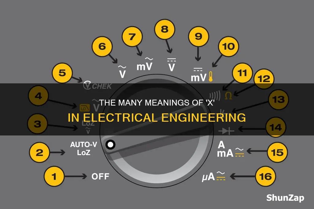 what does x mean in electrical