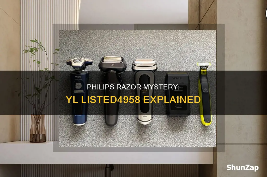 what does yl listed4958 mean on a philips electric razor