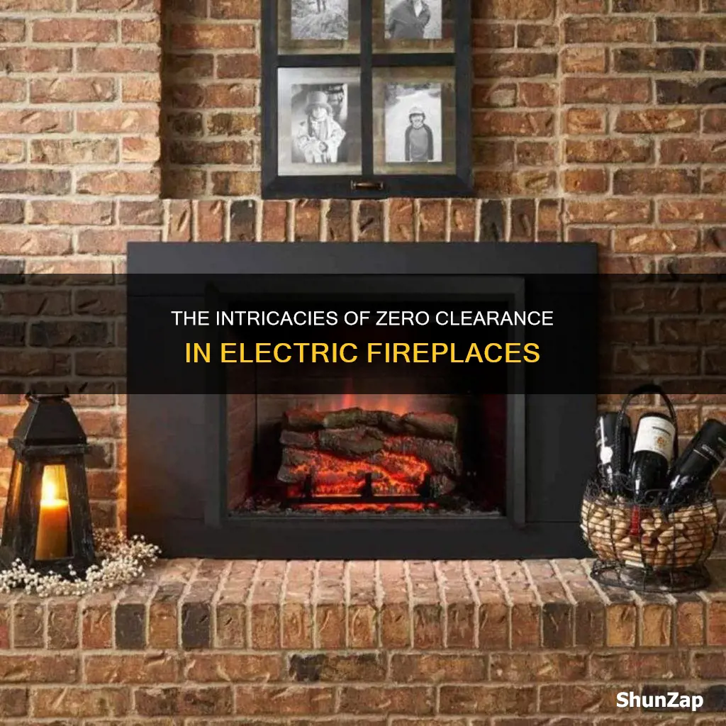 what does zero clearance mean for an electric fireplace
