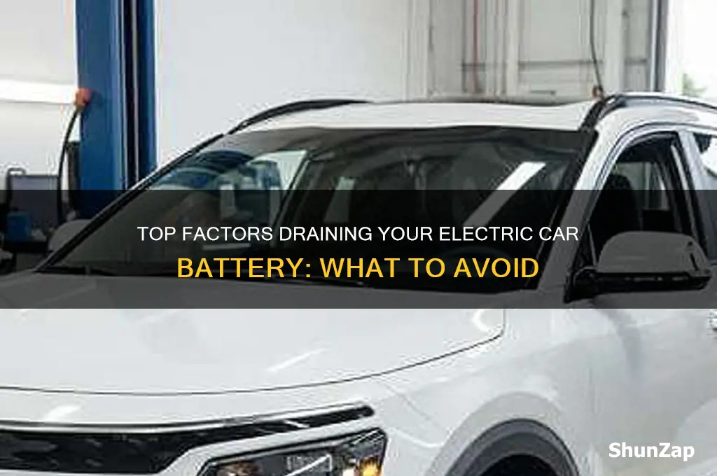 what drains an electric car battery the most