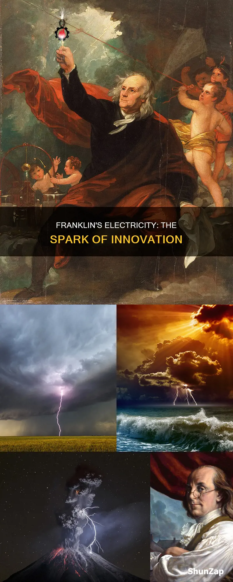 what ea4 did ben franklin invent electricity