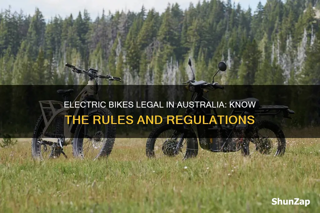 what electric bikes are legal in australia