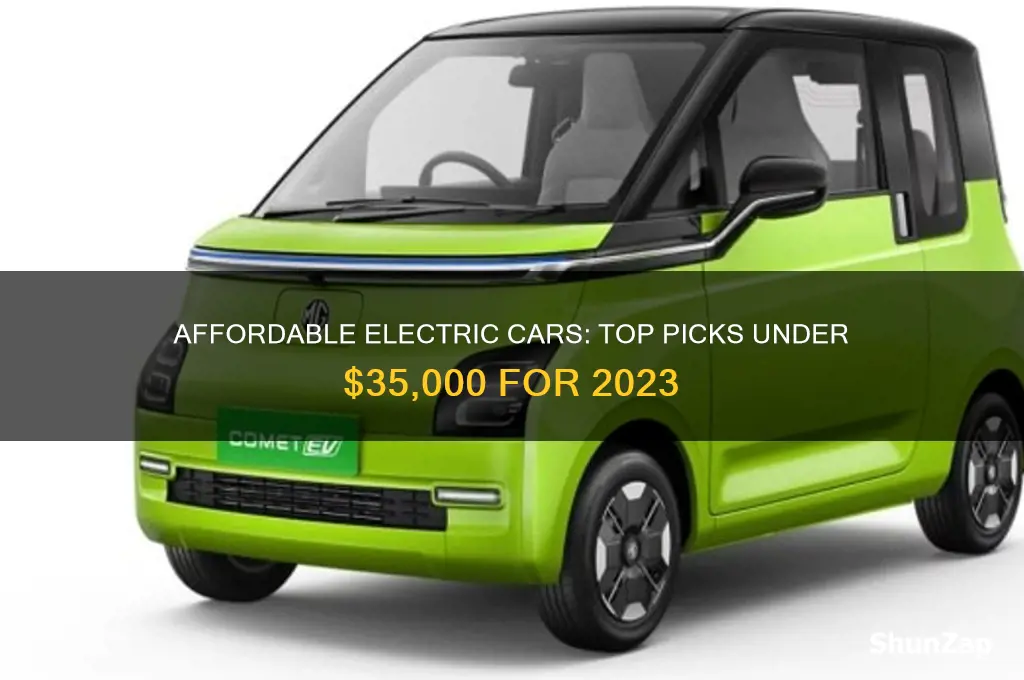what electric cars aare under 35 000