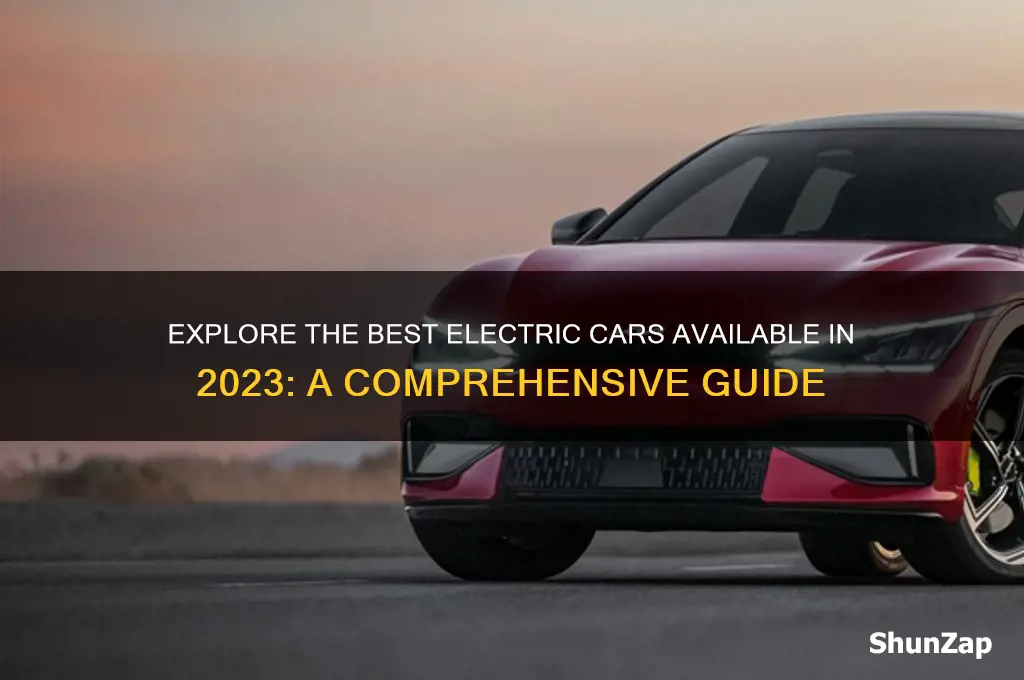 what electric cars avaliabe