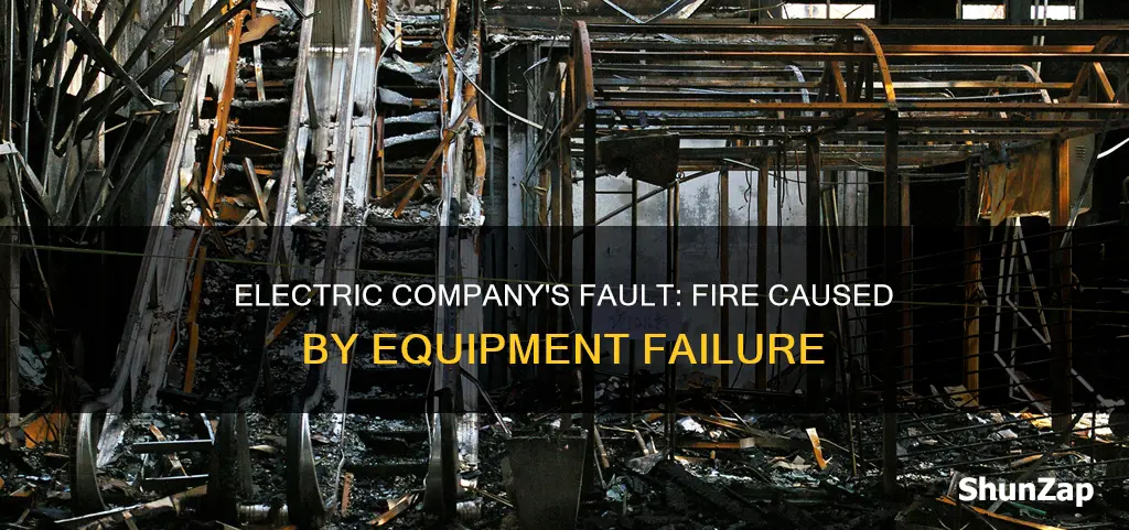 what electric company equipment caused a fire