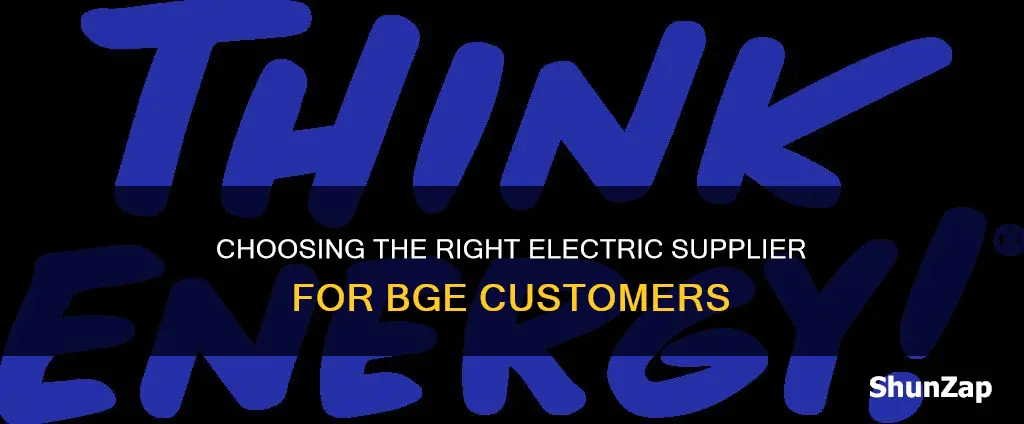what electric supplier to choose at bge