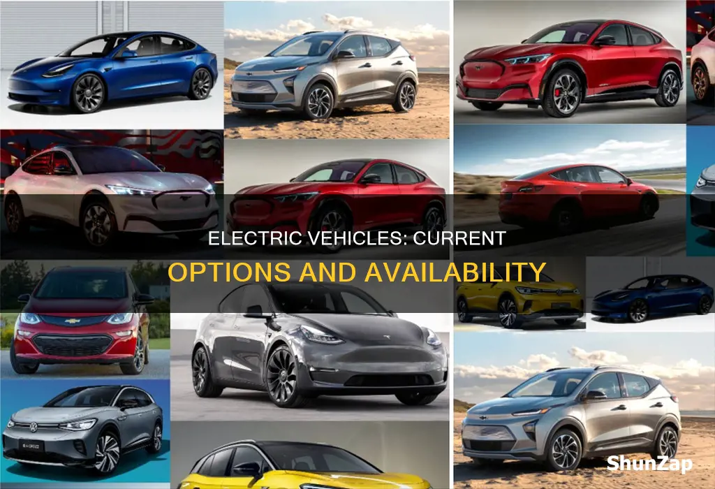 what electric vehicles are available now