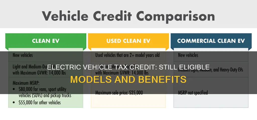 what electric vehicles are still eligible for tax credit