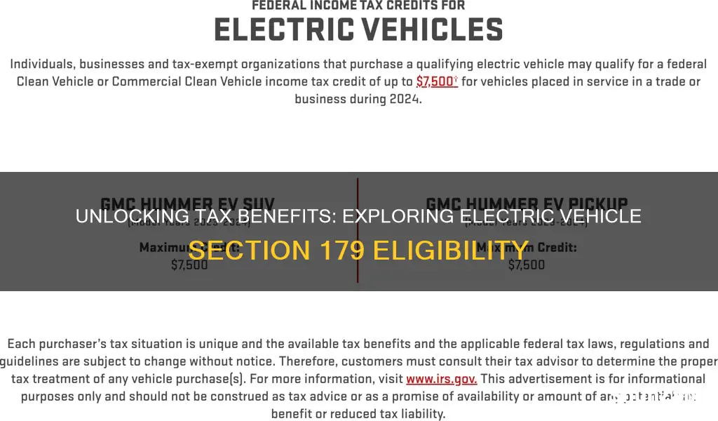 what electric vehicles qualify for section 179