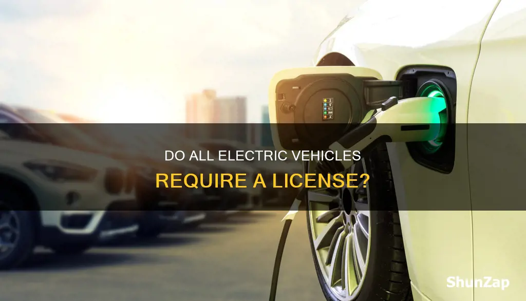 what electric vehicles require a license