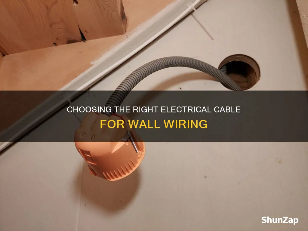 what electrical cable to run along wall