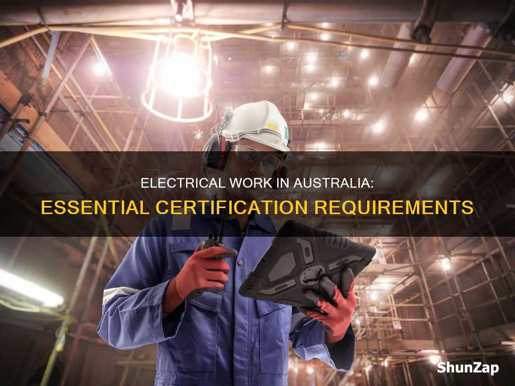 what electrical certification is required in australia
