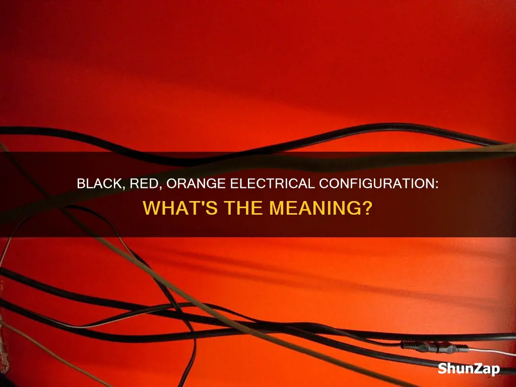 what electrical configuration is black red orange