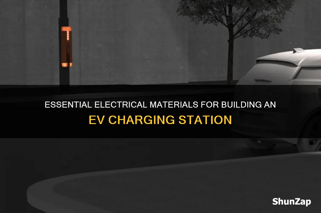 what electrical materials is need for electri car charging station
