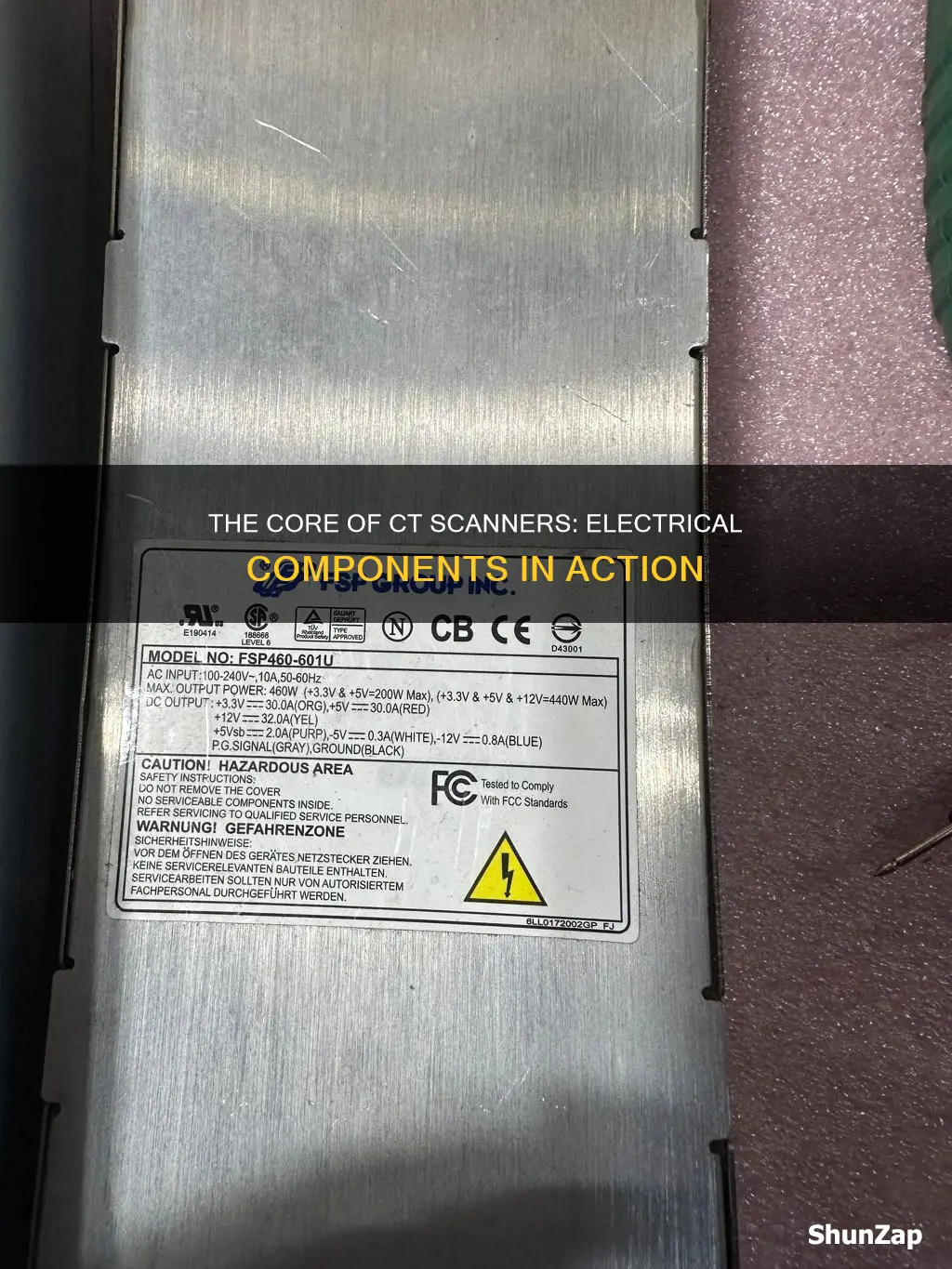 what electrical part runs the ct scanner