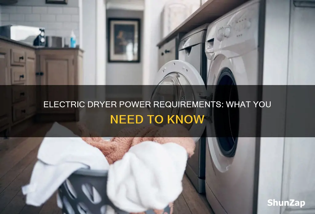 what electricity is required for a dryer