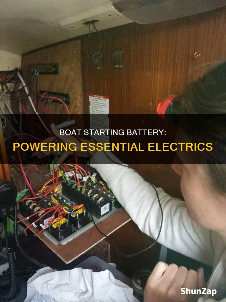 what electrics run off boat starting battery