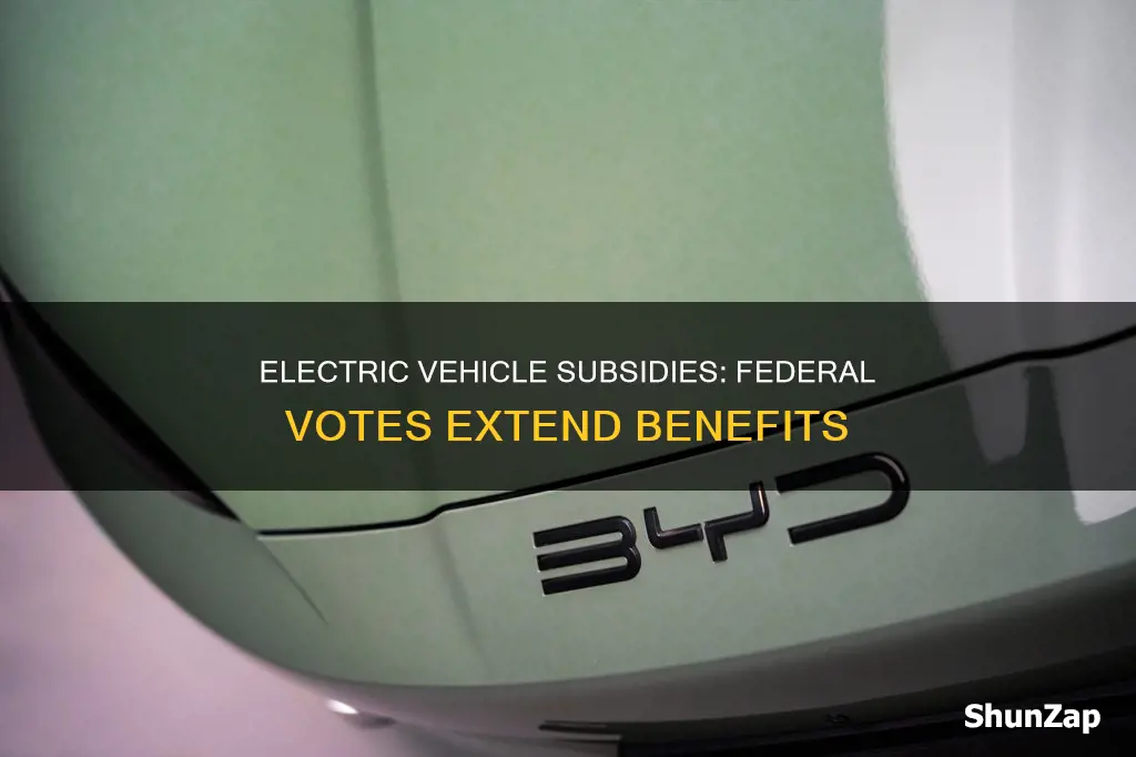 what federal votes extended electric vehicle subsisides