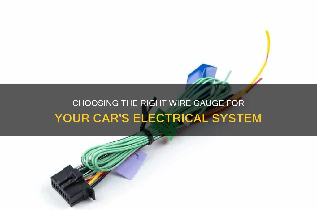 what gage wire fir car electrics