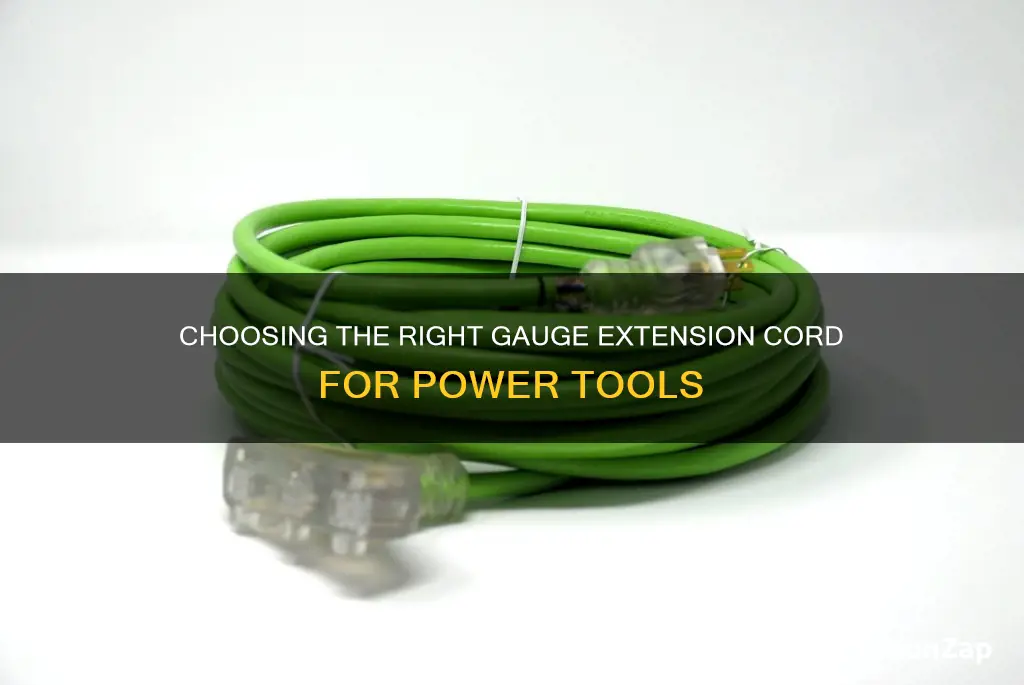 what gauge extension cord for electric tools