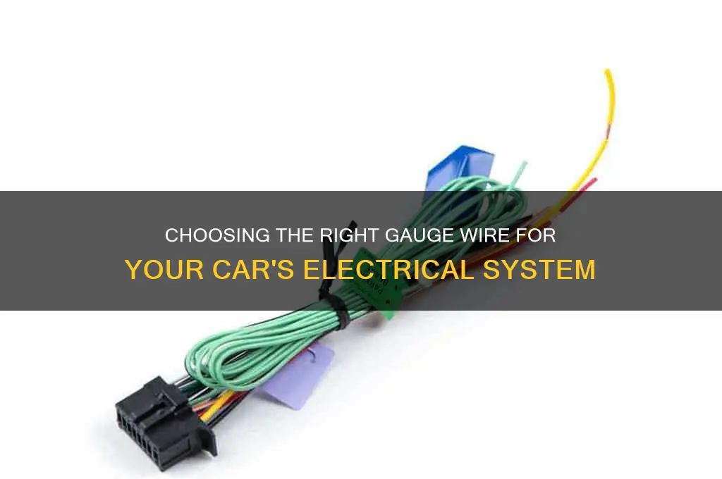 what gauge wire for car electrics