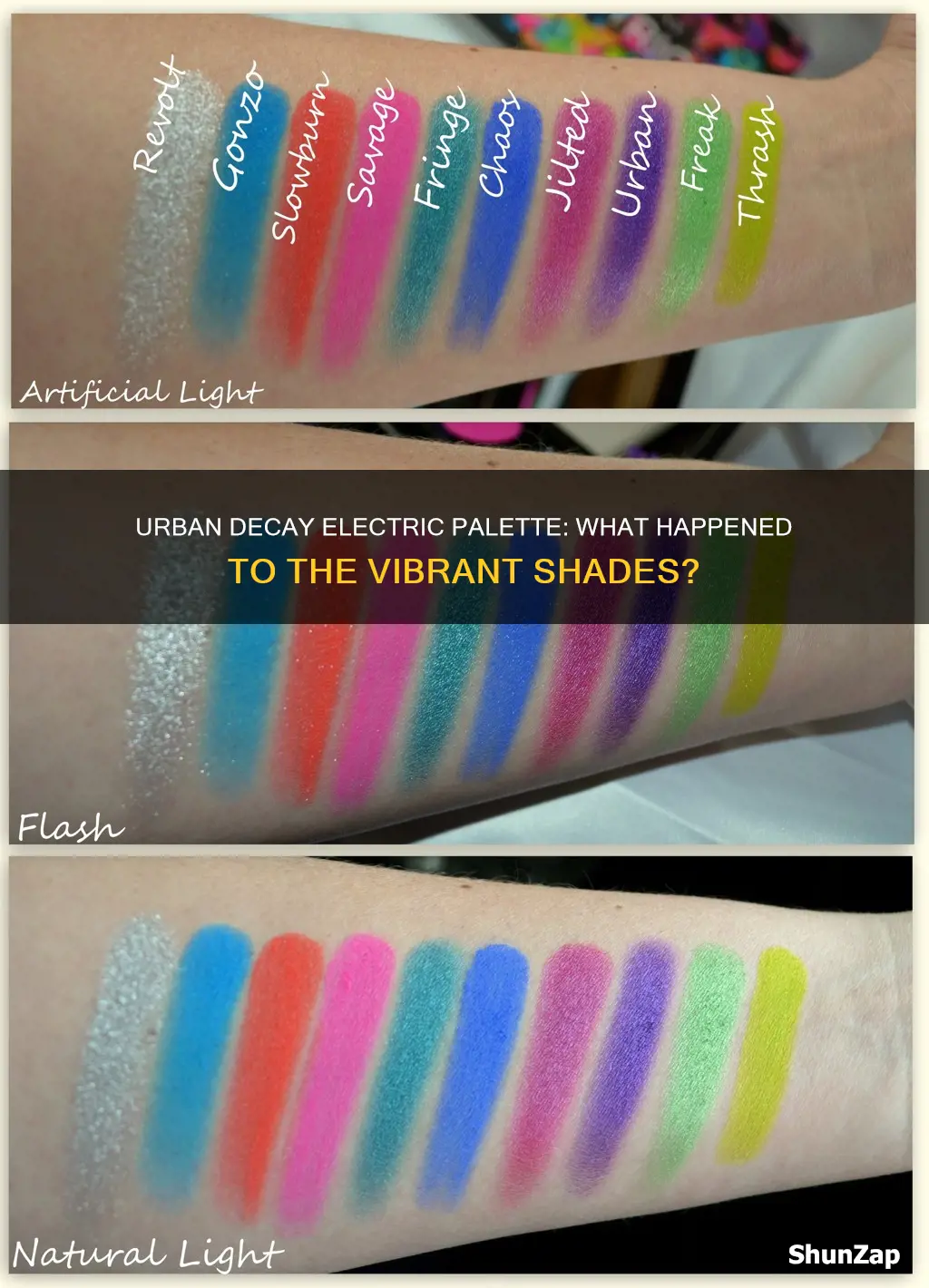 what happened to urban decay electric palette