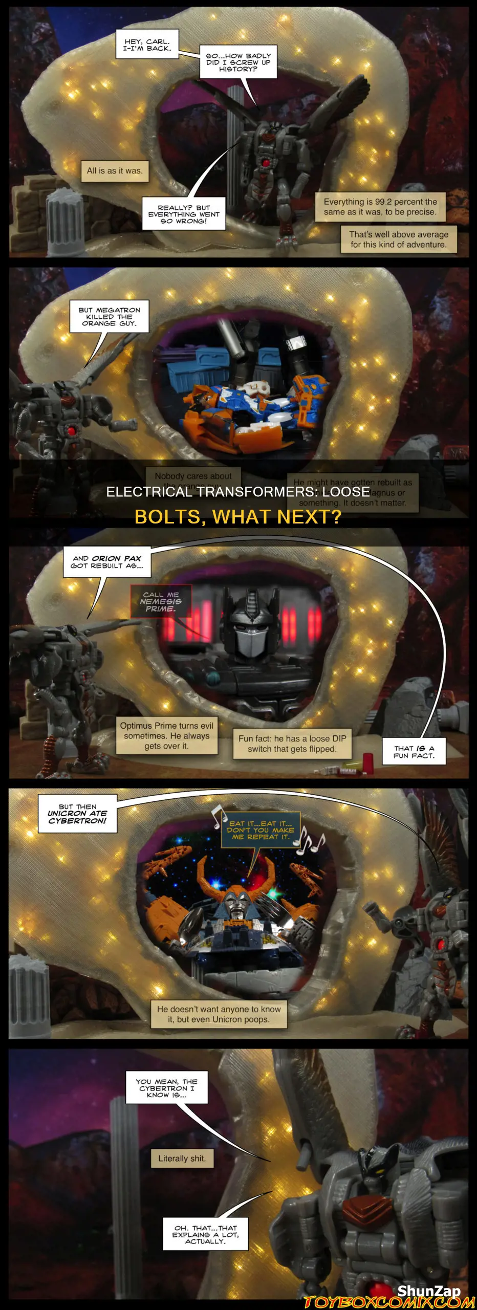 what happens electrical transformers bolt comes out