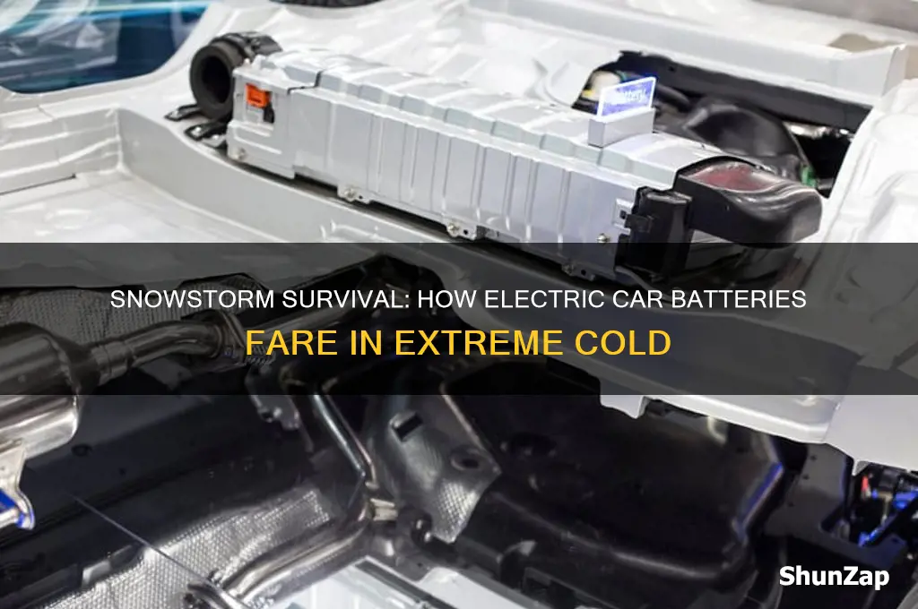 what happens to electric car batteries when stuck in snowstorm