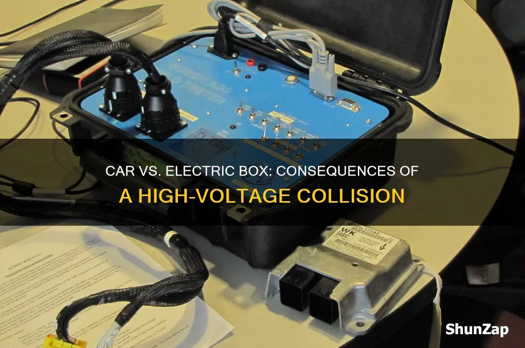 what happens when a car hits an electric box