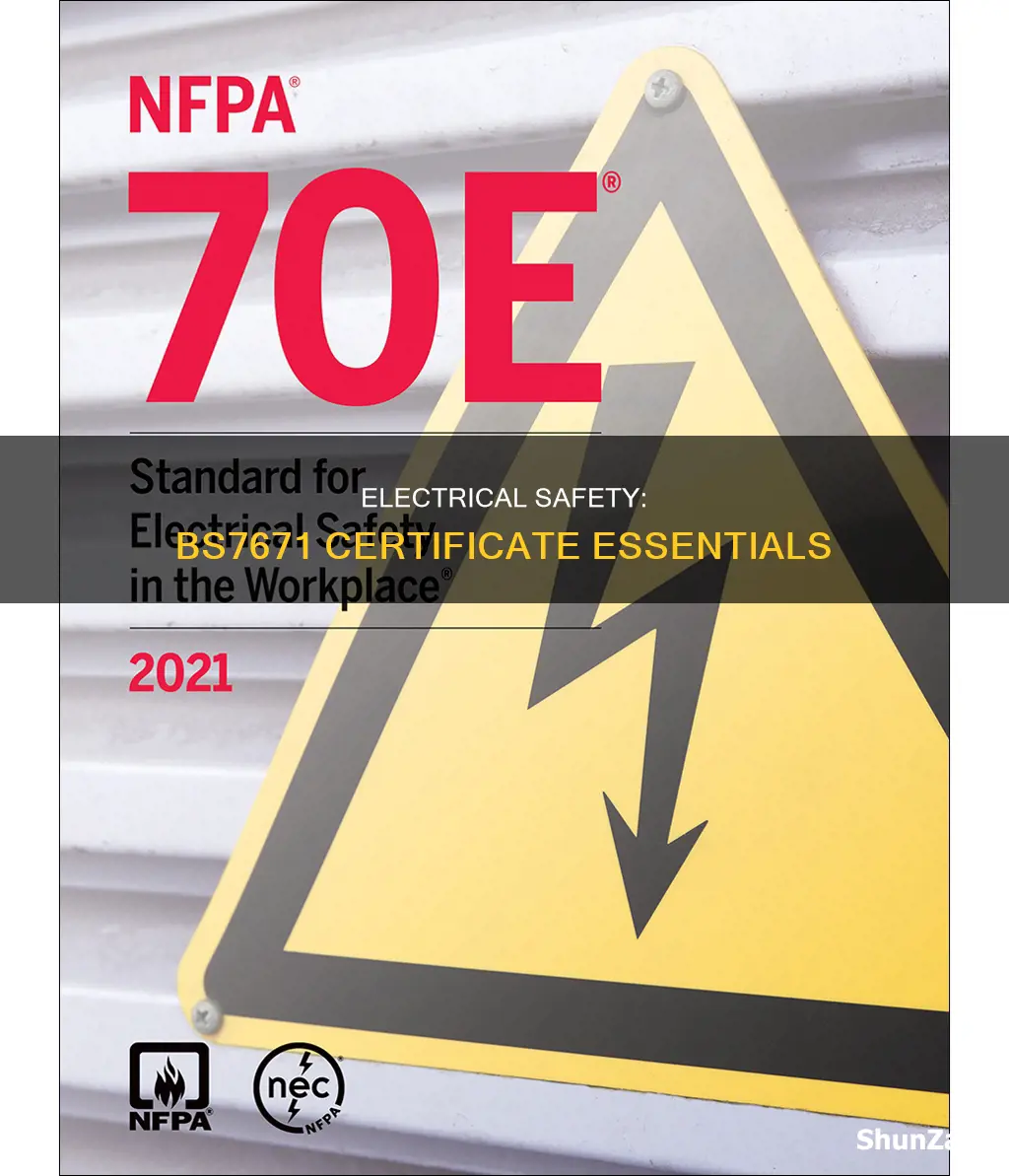 what is a bs7671 electrical safety certificate