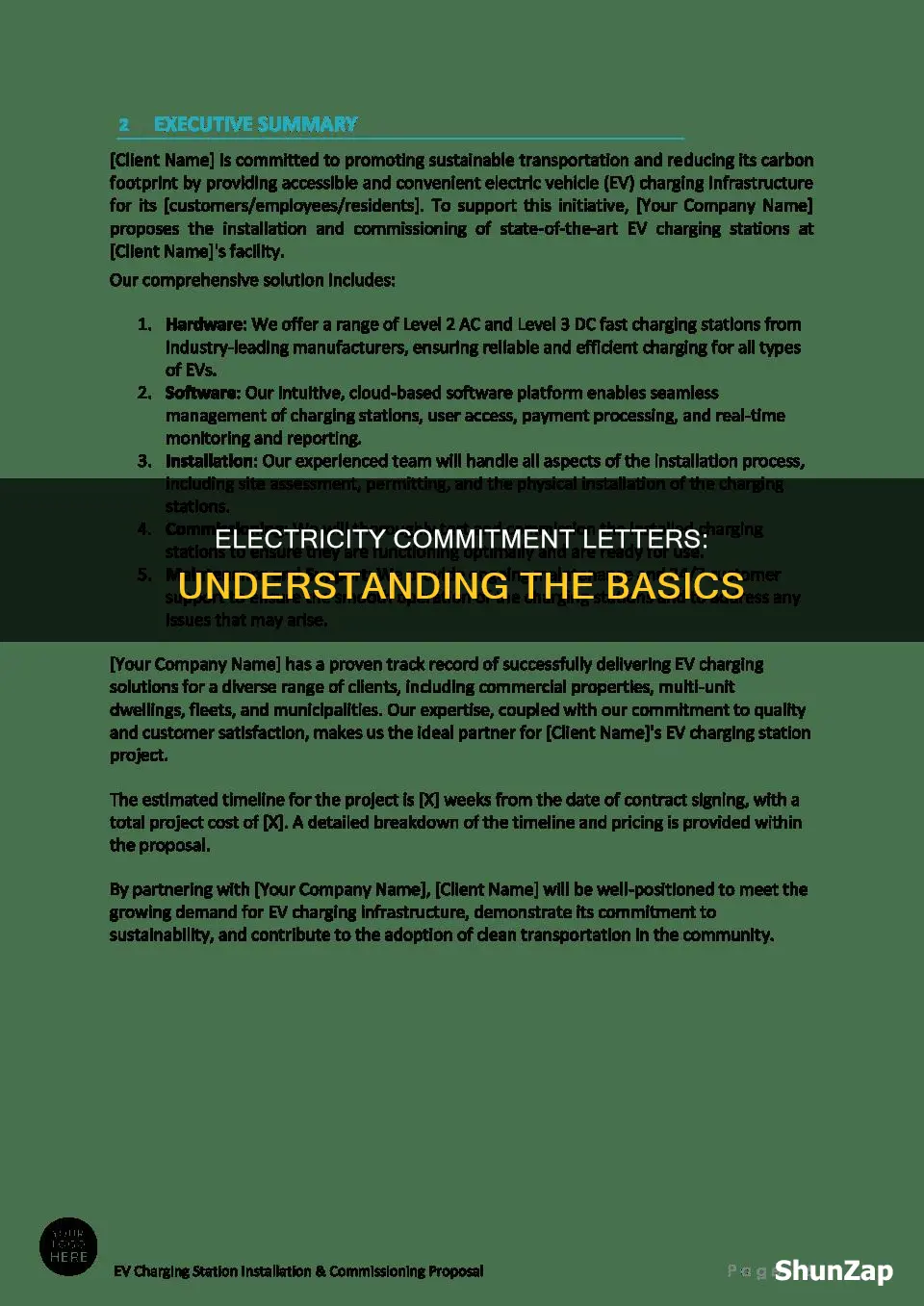 what is a commitment letter for electricity