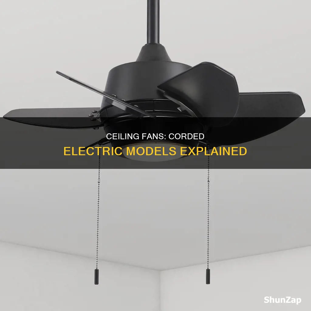 what is a corded electric ceiling fan
