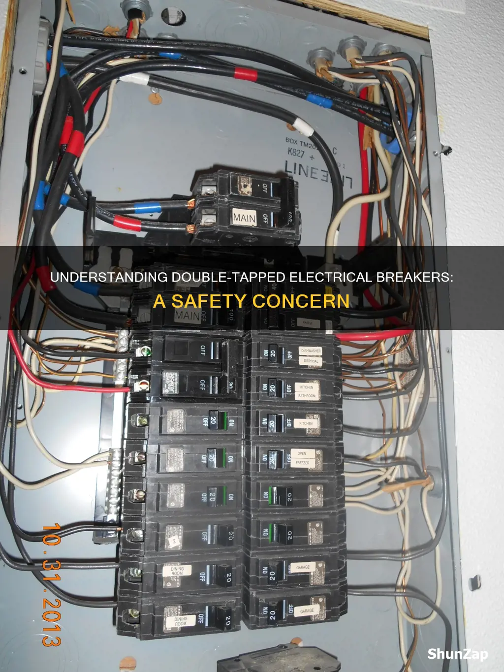 what is a double tapped electrical breaker