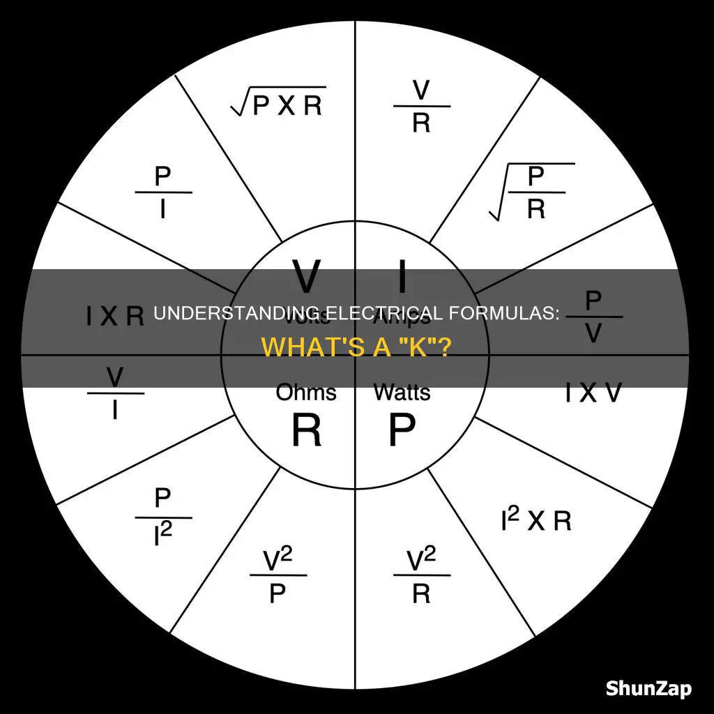 what is a in an electrical formula