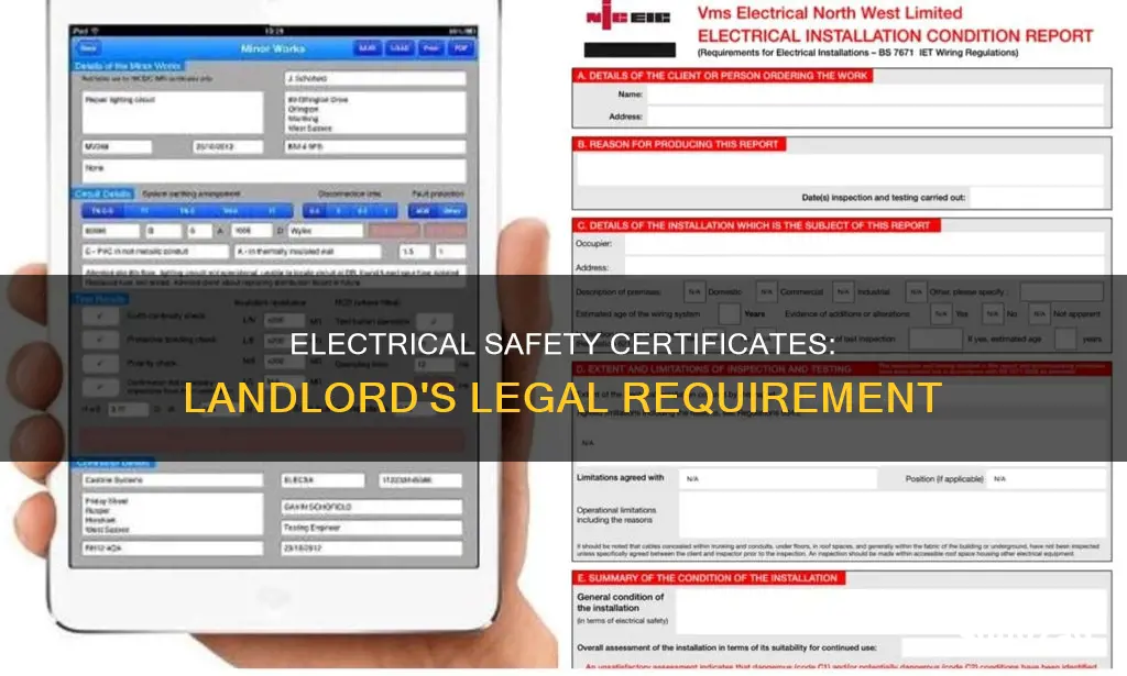 what is a landlord electrical safety certificate