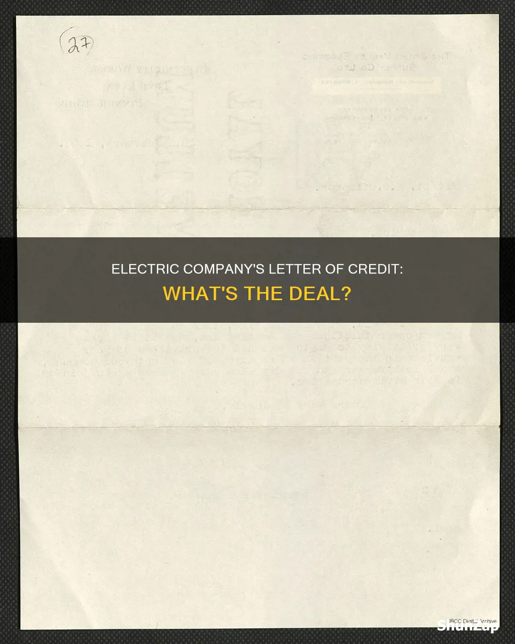 what is a letter of credit from electric company
