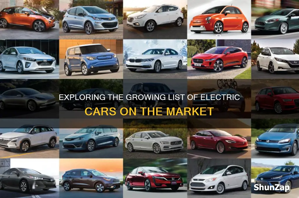 what is a list of electric cars