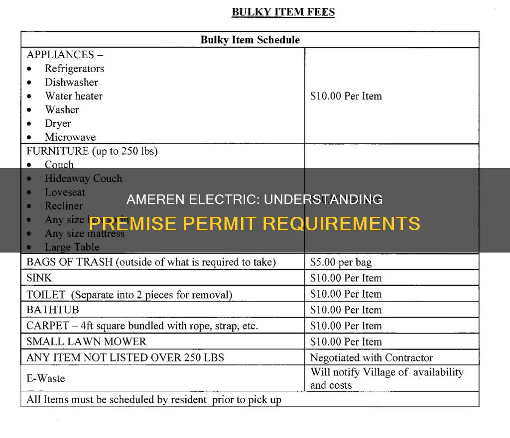 what is a premise permit ameren electric